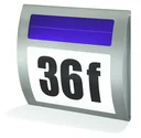 Solar LED house number light "Wave"