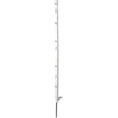 "Classic plastic pole 105 cm, single-stage, white (5 pieces) image"