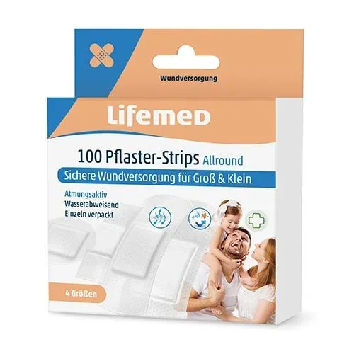 "Plaster strips “Allround”, 400 pieces, 4 sizes, set of 4, semi-transparent image"
