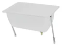 Wall bracket for 100 l rinsing tub with drain valve