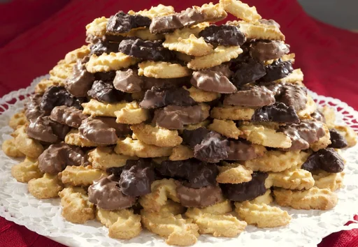 "Butter cookies with milk chocolate, 500 g image"