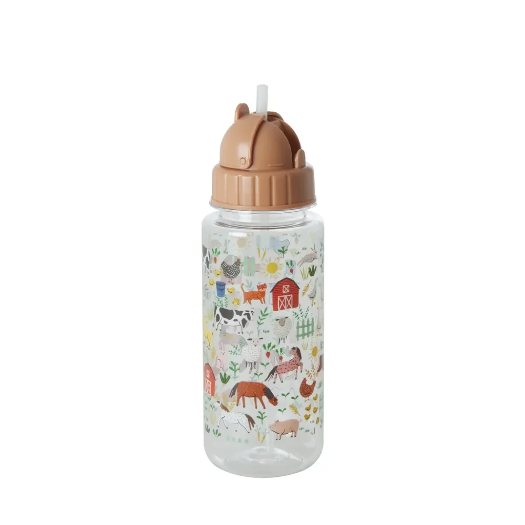 "RICE Gourde enfant - Farm Print, 450 ml, plastique image"