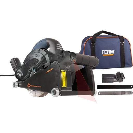 "WSM1008 Wall Chaser Slotting Machine 1600W - 150mm - Laser Guide - Dust Extraction Adapter - Nylon Carrying Bag image"