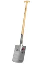 Spade, gardener's shape, size 2, polished, ash T-handle 85 cm