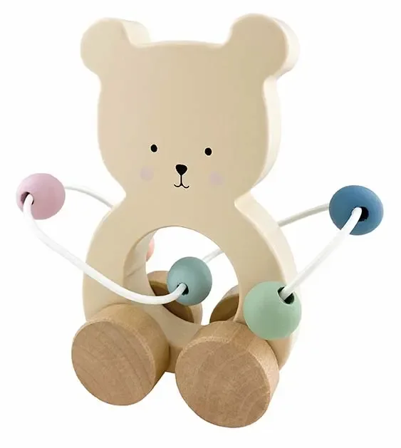 "Jabadabado Jouet d'enfant, jouet à pousser - Ourson avec boucle de motricité image"