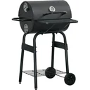 BBQ charcoal - with lid - metal - black