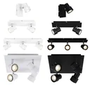 LED wall and ceiling light, 12 cm, 460 lumens, 5 watts, GU10, black