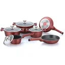 Herenthal - Complete 10-piece cookware set - Burgundy