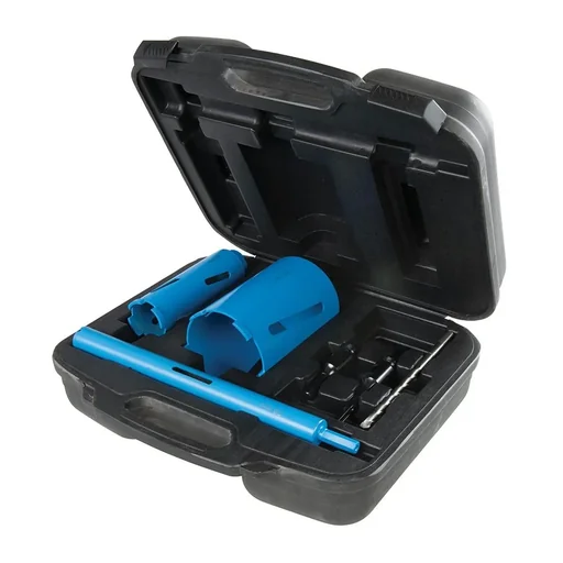 "7-piece diamond core drill set 28, 52 and 107 mm image"