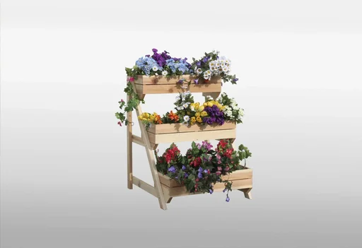 "Planting stairs with natural boxes image"