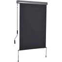 Vertical awning with hand crank dark grey