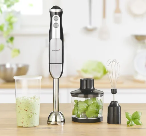 "Multi-hand blender set stainless steel, 800 watts image"