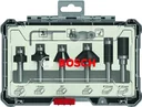 Edge and edging cutter set, 8 mm shank, 6 pieces