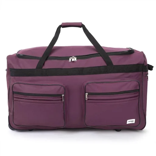 "XXL travel bag purple with trolley function 3 wheels 160 LITER 85x43x44cm image"