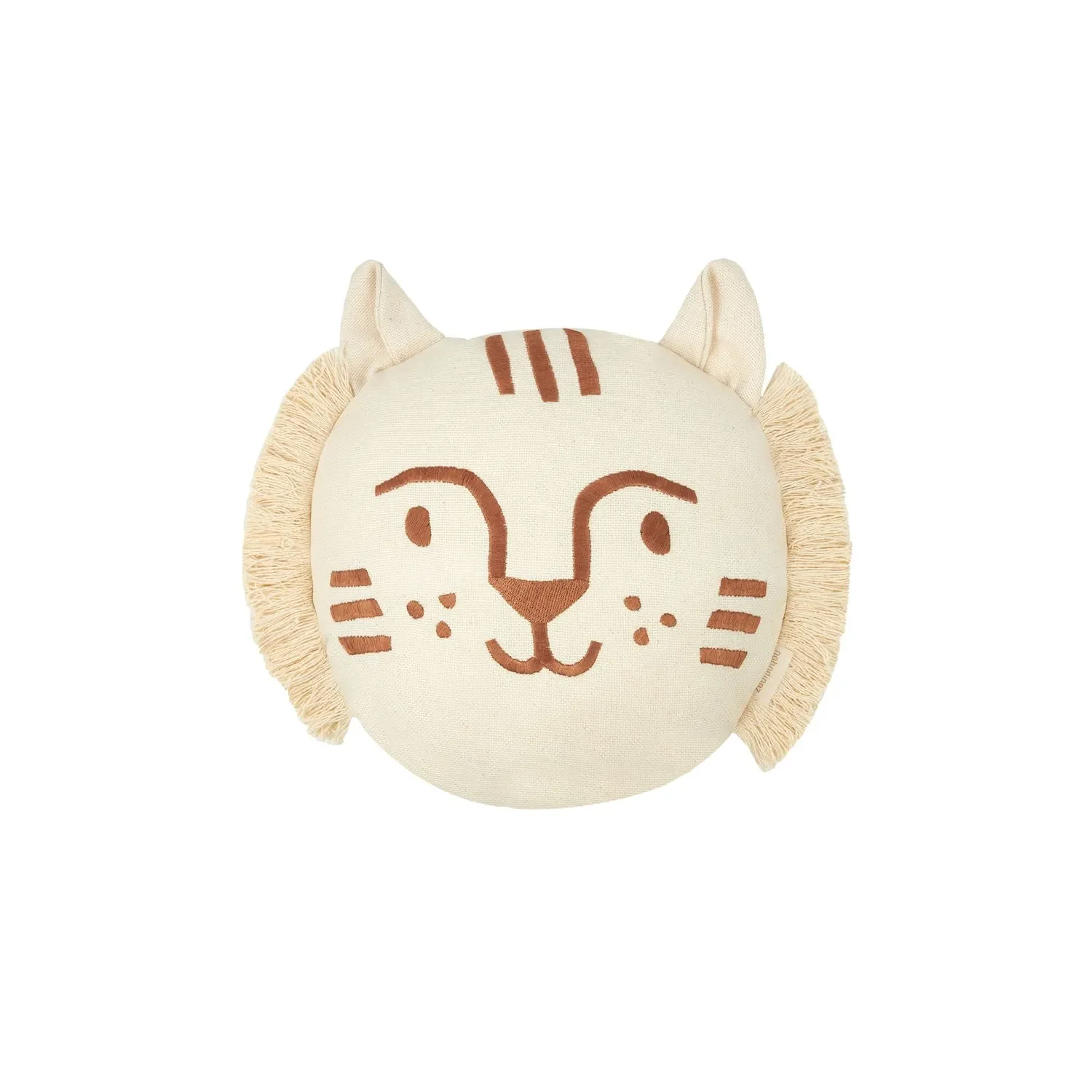 "Oreiller enfant Nobodinoz, coussin bébé avec tête de tigre, 35 x 30 cm image"