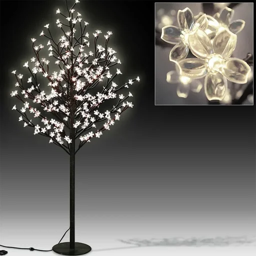 "Cherry blossom tree with 220 LEDs, 220 cm length for indoor/outdoor use image"