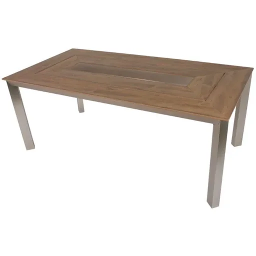 "FLORENCE table, rectangular, aluminum / non-wood, champagne image"
