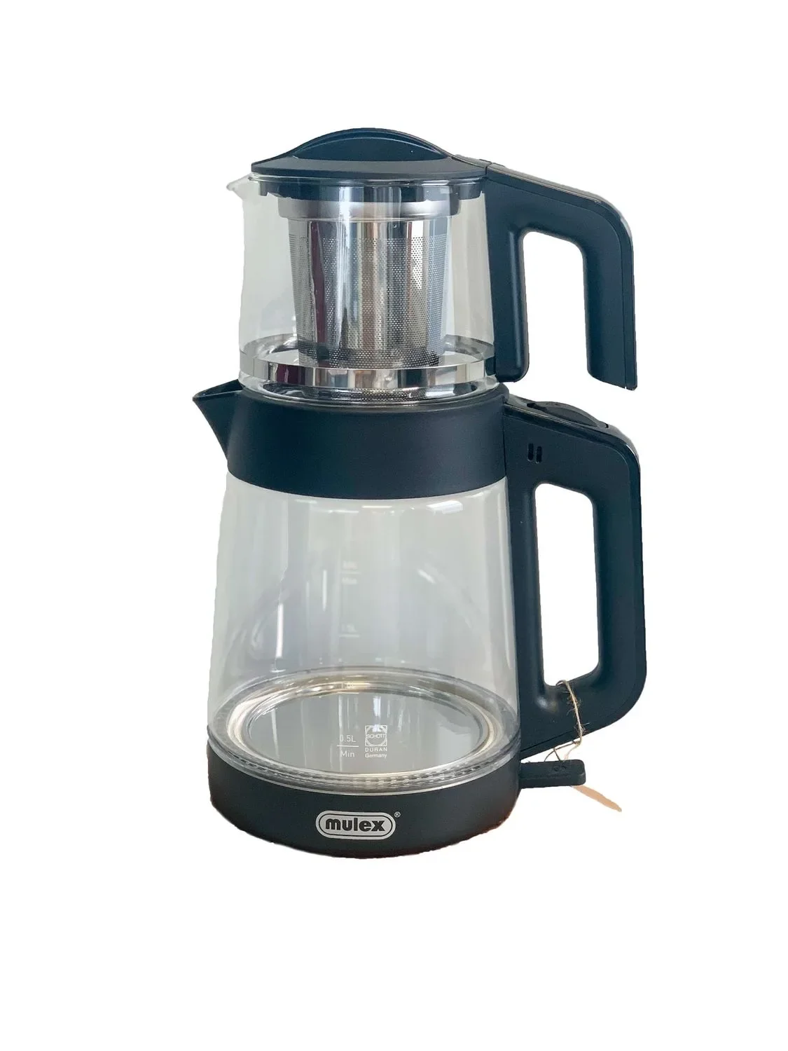 "Samovar avec une Bouilloire, Théière samovar - Mulex, Tee-Express Verre, noir, 2L image"