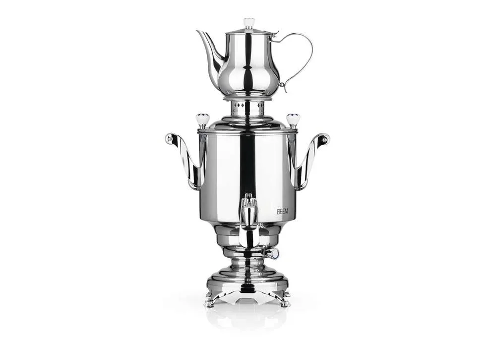 "Samovar avec une Bouilloire, Théière samovar - Romanov III, avec distributeur, acier inoxydable, 5L image"