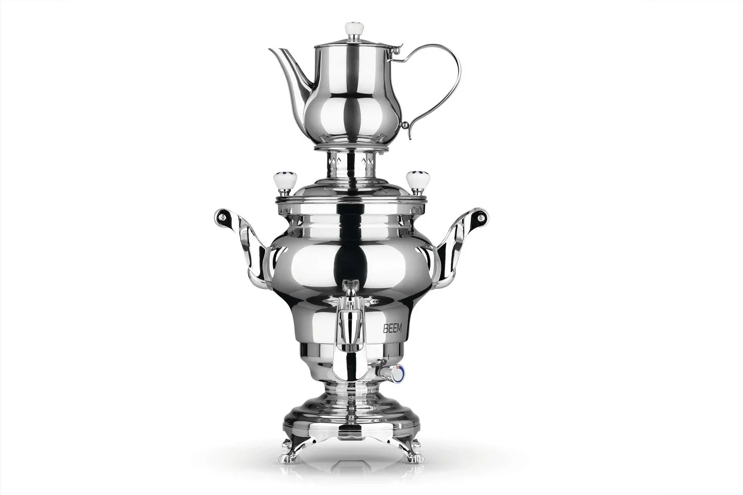 "Samovar avec une Bouilloire, Théière samovar - Odessa III, avec distributeur, acier inoxydable, 3L image"