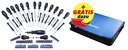Screwdriver set 98-piece including bits and sockets + free bag