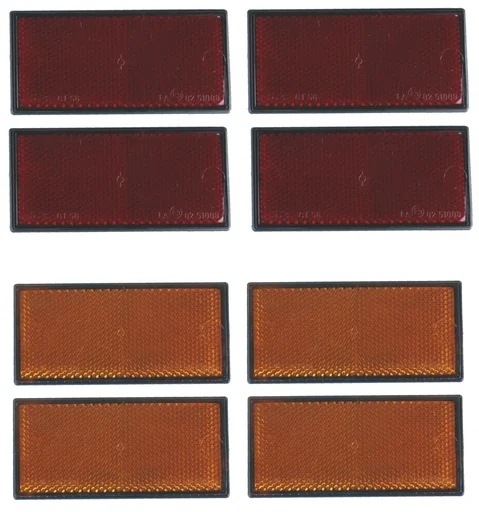 "Reflectors, 4 pieces, yellow, side, 105 x 55 mm image"