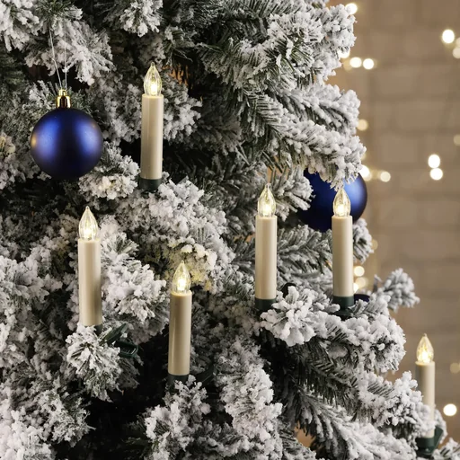 "LED Christmas candles wireless with remote control 10er, IN/OUT image"