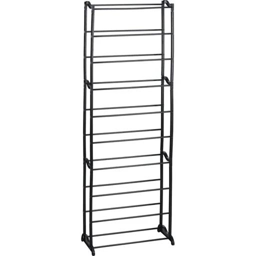 "Storage Solutions Shoe Rack - 10 Layers - Metal - Black image"