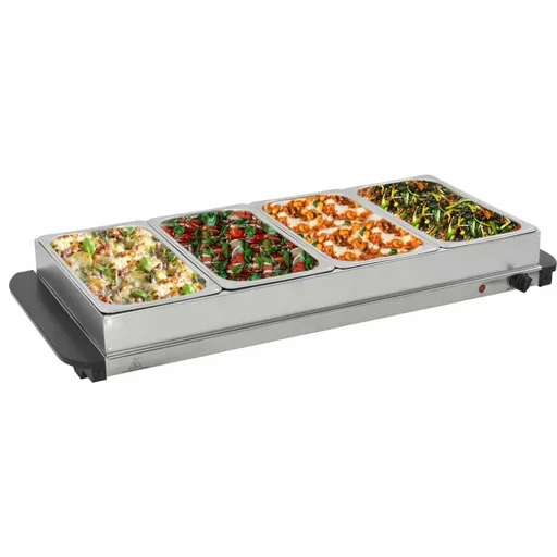 "Buffet warmer 400 W 4x2.5 L made of stainless steel image"