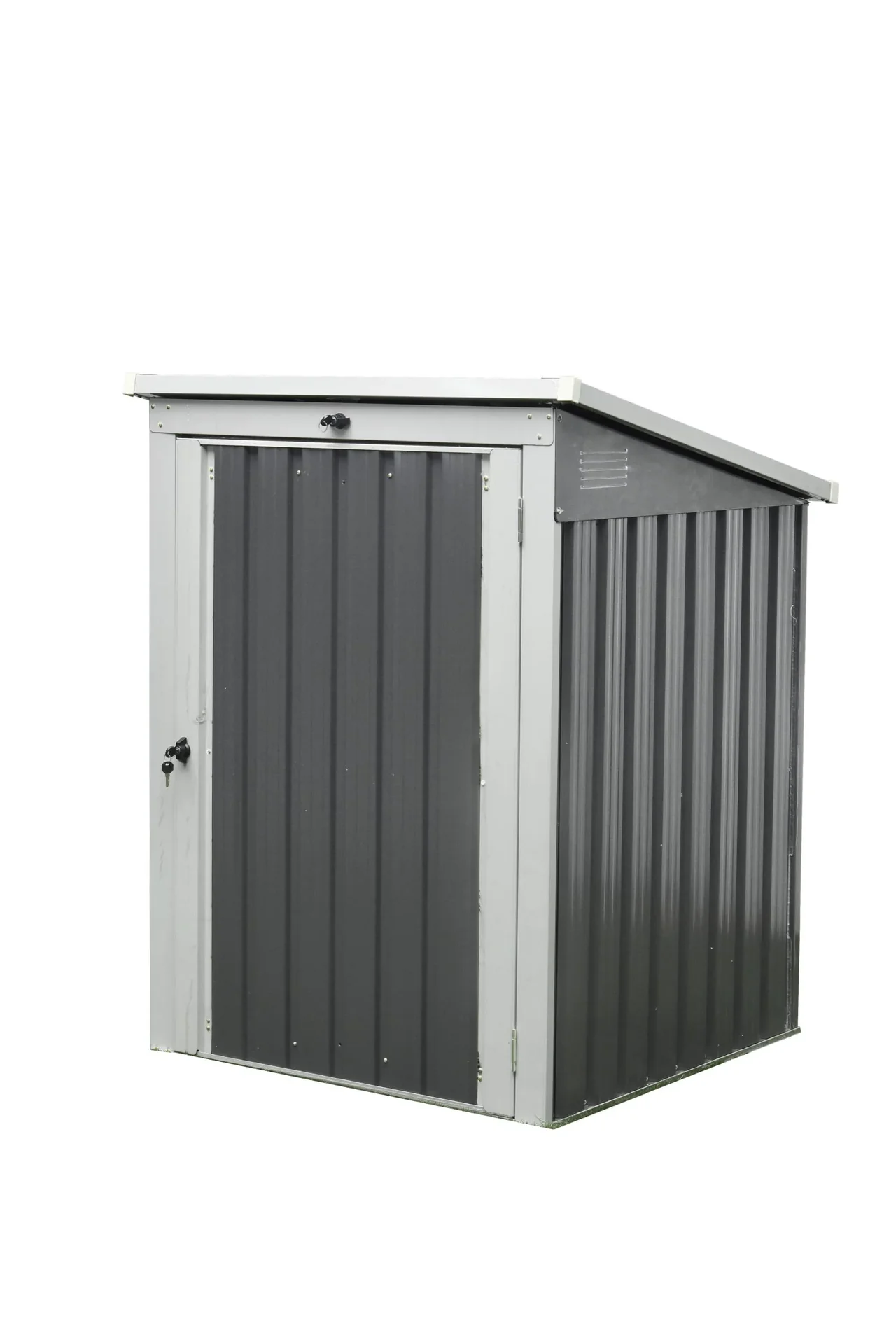 "Abri poubelle pour 1x 240 L, 104×101×134 cm, Anthracite – Corps en acier verrouillable image"