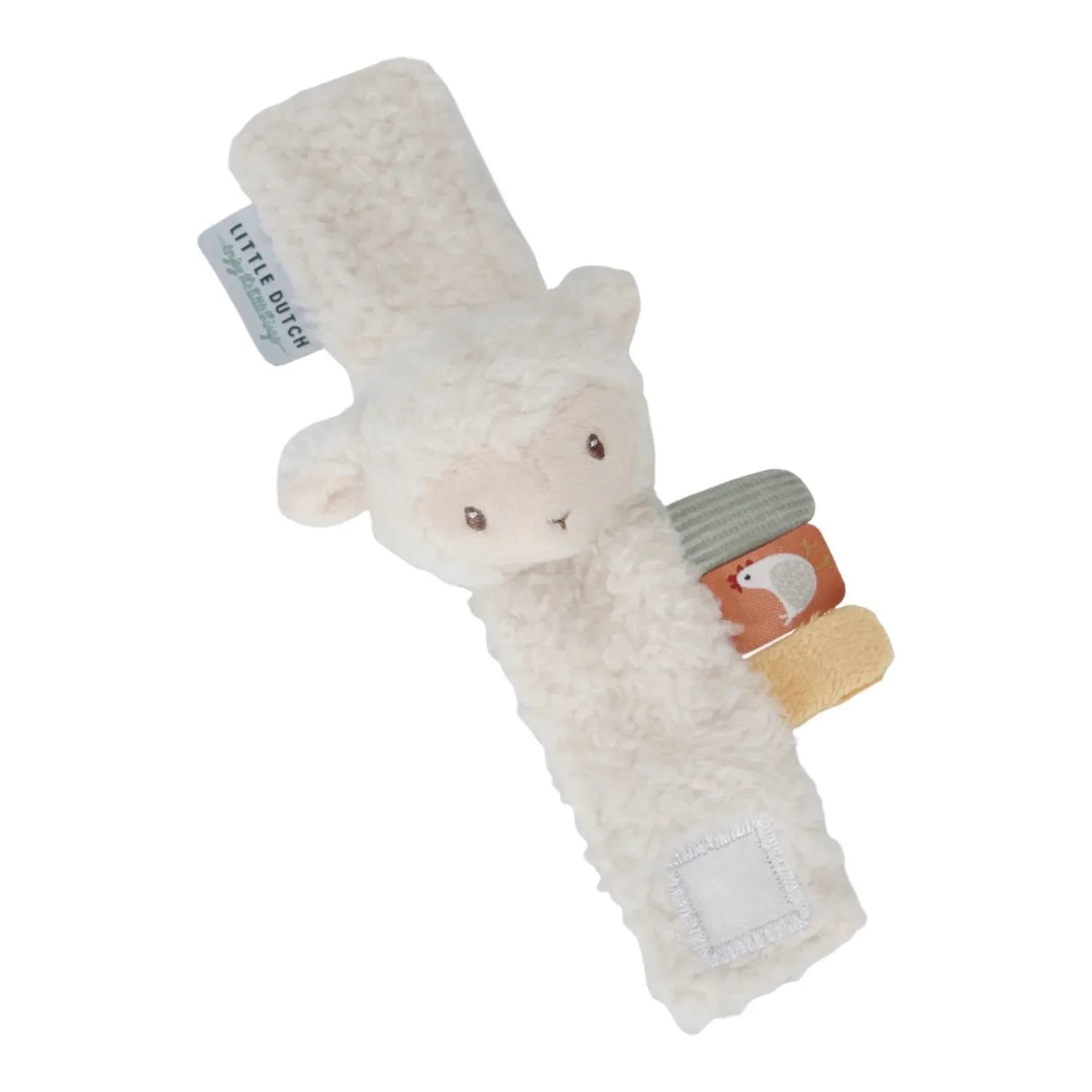 "Little Dutch Hochet de poignet Little Farm - Mouton, bracelet hochet avec éléments de préhension image"
