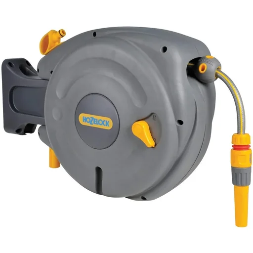"Automatic hose reel including 10m garden hose image"