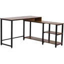 Corner desk in industrial style brown/black