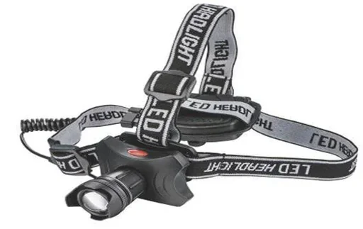 "LED headlamp with zoom, 3 watts, 150 lumens image"