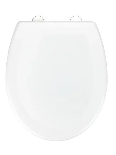 "Premium toilet seat Tallone white, Duroplast, 2-button Fix-Clip stainless steel fastening image"