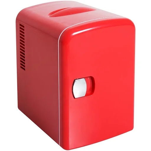 "Mini fridge warming box 4 liters red L28 x W20 x H30cm image"