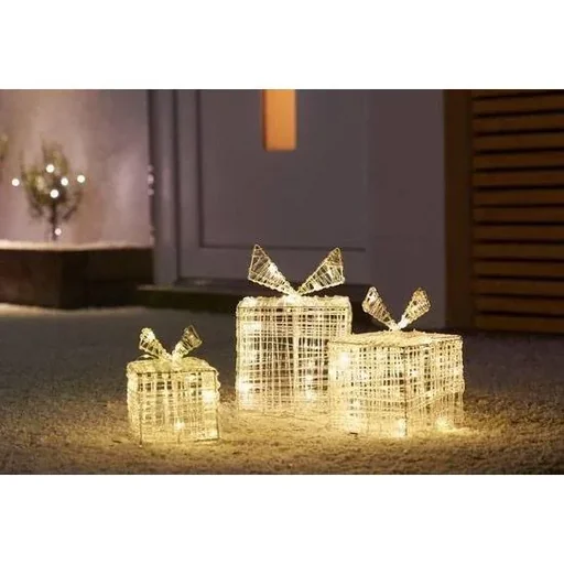 "Christmas lights gift box 90 LED 3 pieces in different sizes image"