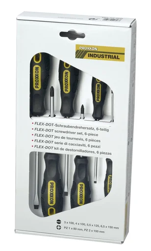 "FLEX-DOT screwdriver set slotted and PHILLIPS (6 pieces) image"