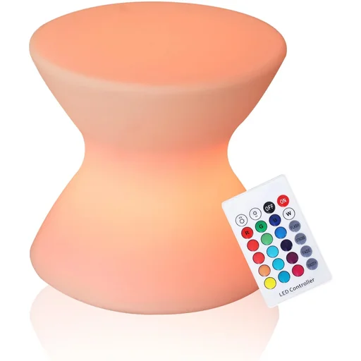 "LED stool LED side table garden light 16 colors color change remote control PE 40 x 40 x 36 cm image"