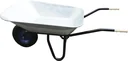 Flat-tip trolley "Gala", galvanized trough, 95 liters, 1 foamed Wflex wheel