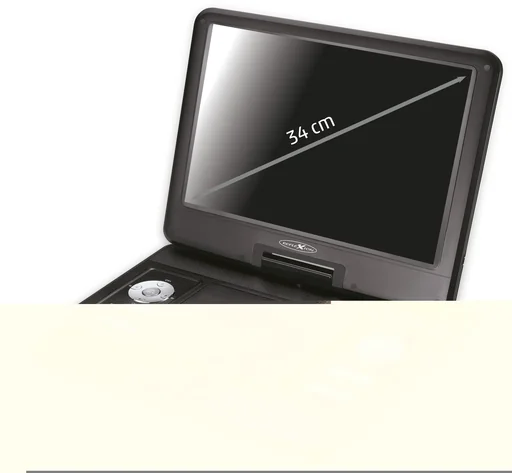 "DVD player with 13.3" screen, DVB-T2 HD tuner and gaming function image"