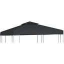 Replacement canvas gazebo 310 g/m² 3x3 m dark grey