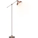 Homcom floor lamp with adjustable shade red bronze