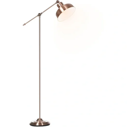 "Homcom floor lamp with adjustable shade red bronze image"