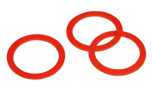 "HIKO plastic sealing ring, 2.5 mm, red, pack of 5 image"