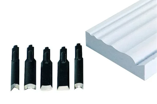 "Carving knife set for MSG, 5 different shapes image"