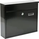 Mailbox with 2 buttons - black - 310x360x100 mm