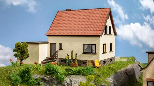 "Housing estate house with garage image"