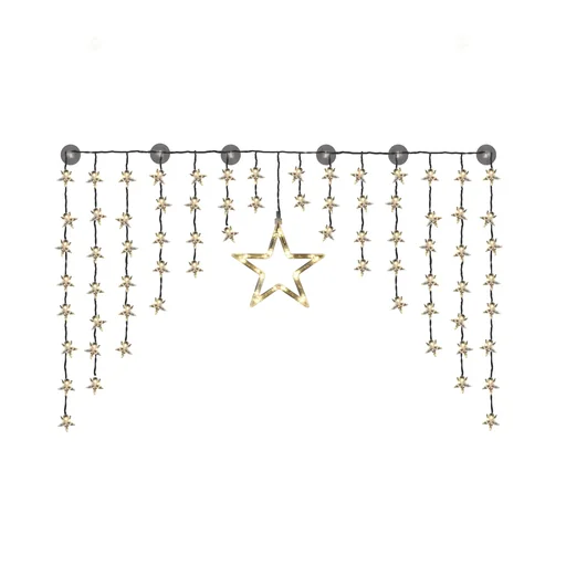 "Star curtain with 90 LED lights image"