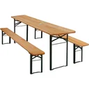 Beer table and bench - wood 1.7m